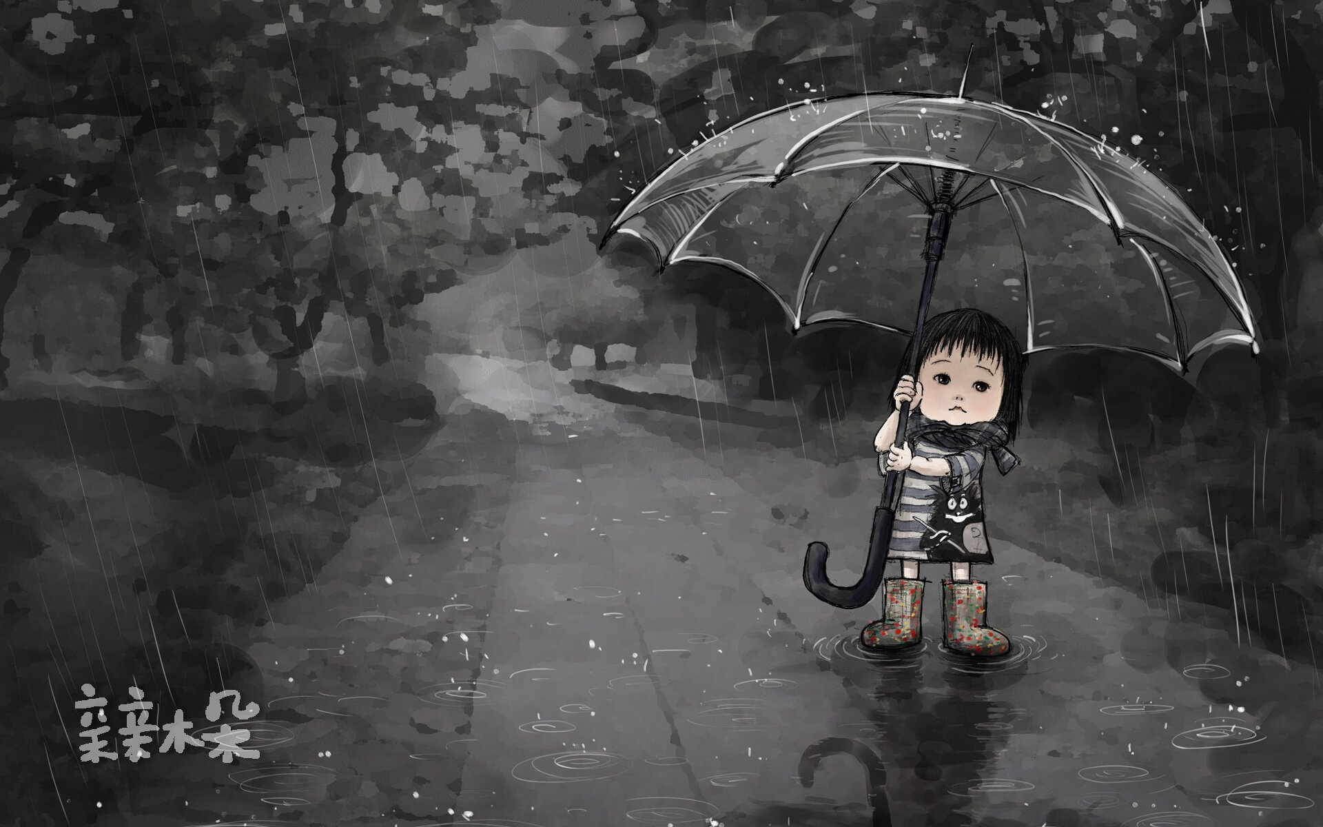 Cute Girls in Rain HD Images5 (3)
